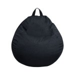 Pouf poire dhoussable - 80x70 cm noir bananair