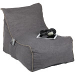 Relaxdays - pouf poire, avec dossier, coussin sol xxl, adultes, doux, int�rieur, mousse, si�ge g�ant, ...