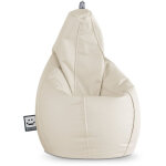 Happers - pouf poire similicuir outdoor cru xxl