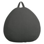 Bananair - pouf poire velours ctel dhoussable - 105x85 cm gris fonc