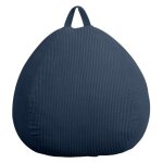 Bananair - pouf poire velours ctel dhoussable - 80x70 cm bleu fonc