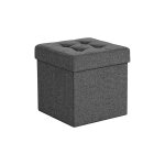 Pouf rembourr avec housse, gris vas