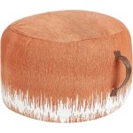 Pouf repose - pieds moderne en coton 50 x 30 cm salon bureau hall housse amovible orange et blanc kawai ... Pouf repose - pieds moderne en coton 50 x 30 cm salon bureau hall housse amovible orange et blanc kawai ...
