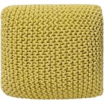 Beliani - pouf rond en coton jaune � billes de polystyr�ne accessoire d'int�rieur doux conrad