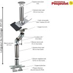 Poujoulat - kit conduit isol sortie toiture avec dvoiement inox - galva et inox - inox diamtre 230 ...