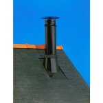 Poujoulat - kit sortie de toit isol therminox diamtre 150 pente 30  45 degrs couleur noir