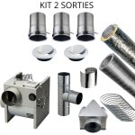 Poujoulat - pack distribution air chaud 2 sorties