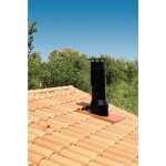 Poujoulat - sortie de toit ronde sti h800. pente 50  70% 230 sti50. s230dom noir - 31230752