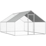 Poulailler d'ext�rieur 2, 75 x 4 x 1, 92 m acier galvanis�