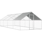 Vidaxl - poulailler d'ext�rieur 2, 75 x 8 x 1, 92 m acier galvanis�