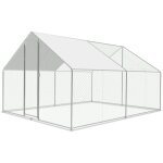 Poulailler ext�rieur toit du poulailler, acier galvanis� petit poulailler enclos ext�rieur avec protection ...