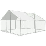 Poulailler ext�rieur toit du poulailler, acier galvanis� petit poulailler enclos ext�rieur avec protection ...