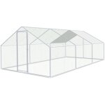 Poulailler ext�rieur toit du poulailler, acier galvanis� petit poulailler enclos ext�rieur avec protection ...