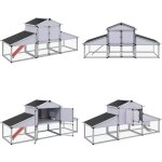 Vidaxl - poulailler avec rampes et nichoir aluminium - poulailler - coop pour poules - abri pour poules ... Vidaxl - poulailler avec rampes et nichoir aluminium - poulailler - coop pour poules - abri pour poules ...