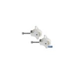 Cofan - poulies en acier inoxydable et polyamide �4x7x1cm coloris blanc (pack de 2)