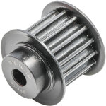 Poulie pour courroie crante en acier 15 dents , pas de 5mm, alsage 6mm ( prix pour 1 )