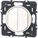 Poussoir + interrupteur va - et - vient blanc legrand c�liane?