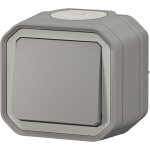 Poussoir no plexo complet saillie - finition gris - legrand