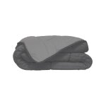 Poyet - motte - hudson couette legere microfibre 200g / m2 220x240cm acier + argent