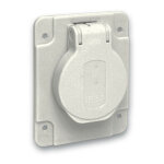 Schneider electric - pratika - socle de prise nf 65x85mm - 2p + t 10 - 16 a - ip54 - connex. arr. - gris ...
