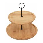 Présentoir serviteur 2 Étages 'bambou' 25cm naturel Présentoir serviteur 2 Étages 'bambou' 25cm naturel