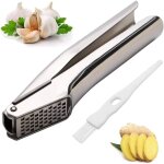 Presse - ail, presse - ail en acier inoxydable, presse - ail professionnel avec brosse de nettoyage pour ...