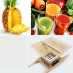 Le poisson qui jardine - presse - fruits manuel en bois de chne  manivelle, capacit : 7 litres - bois ...