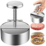 Presse � hamburger, moule � steak hach� en acier inoxydable 304 avec �chelle pour les r�unions de famille, ...
