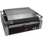 Presse  panini professionnelle grill electrique - 2 plaques inox rainures 2200w 50 - 300  c - parfait ...