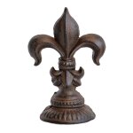 La grande prairie - presse papier dcoratif fleur de lys fonte 18x12cm