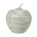 Presse - papier pomme en verre blanc 10x10x12cm
