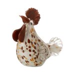 Paris prix - presse - papier 'poule à pois' 15cm blanc & marron Paris prix - presse - papier 'poule à pois' 15cm blanc & marron