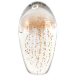 Sans marque - presse papier sulfure m�duse beige en verre 12 cm