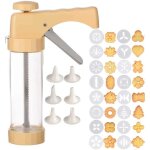 Presse � p�tisserie, presse � biscuits, seringue de d�coration avec 16 mod�les et 6 buses pour biscuits ...