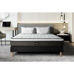 Prestige literie - ensemble matelas sommier suite 140 x 200 cm - couleur : noir