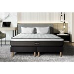 Prestige literie - ensemble matelas sommier suite 180 x 200 cm - couleur : noir