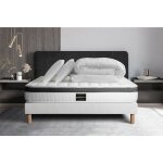 Prestige literie - ensemble matelas sommier supérieur 160 x 200 cm - couleur : blanc avec 2 oreillers ... Prestige literie - ensemble matelas sommier supérieur 160 x 200 cm - couleur : blanc avec 2 oreillers ...