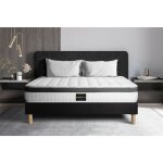 Prestige literie - ensemble matelas sommier suprieur 180 x 200 cm - couleur : noir