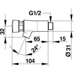 Presto - robinet temporis mural neo green 7 sec. - longueur 95 mm