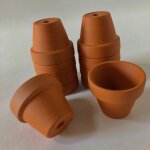 Lot de 10 mini - pots en terre cuite h. 4 cm