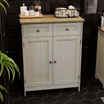 Priano armoire indpendante 2 tiroirs 2 portes meuble de rangement salle de bain h 75 x l 60 x p 30 cm, ...