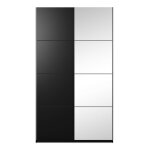 Meublorama - armoire design 120cm. 2 portes avec miroirs modulables. couleur noir mat. collection eos ...
