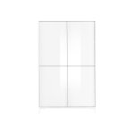 Meublorama - buffet 4 portes collection sky. coloris blanc laqu� brillant