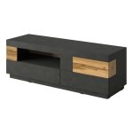Meublorama - meuble tv 160cm collection kiles. coloris gris anthracite et chne. style design