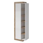 Meublorama - vitrine design coloris ch�ne et blanc brillant collection sinatra.