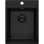 Primagran - evier cuisine en granit 38x50cm, lavabo 1 bac + kit de vidage, vier  encastrer au meuble ...