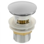 Primematik - bonde de lavabo 9cm avec trop plein. syst�me de vidage pop up en laiton bouchon g1 - 1 / ...