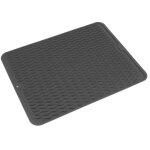 Primematik - tapis de schage vaisselle en silicone 405x307 mm gris