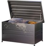 Toolport - primeyard� coffre de jardin 132x64x72 cm coffre de rangement ext�rieur m�tal anthracite �tanche ...