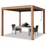 Toolport - primeyard pergola 3x3 m poteaux en aluminium aspect bois avec lames orientables en aluminium ... Toolport - primeyard pergola 3x3 m poteaux en aluminium aspect bois avec lames orientables en aluminium ...